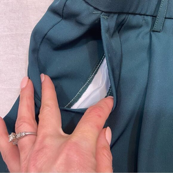 New without Tags Lars Amadeus Men's Pants Pleated Zip Hem Tapered Cropped 34‎ - Picture 16 of 16